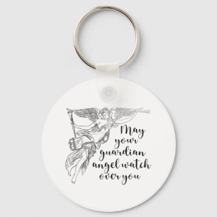 Guardian Angel Watch Over You, Grief And Loss T-Sh Keychain