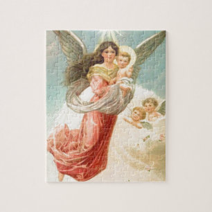 Guardian Angel with Children Jigsaw Puzzle
