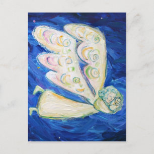 Guardian Angel with Sleeping Baby Art Postcards