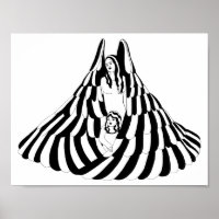 Guardian Angel Woman with little girl Art