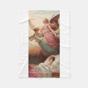 Guardian angels with child fleece blanket