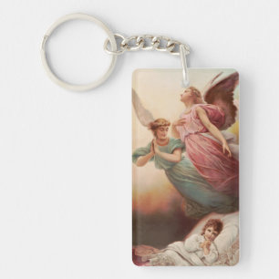 Guardian angels with child keychain