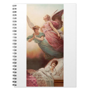 Guardian angels with child notebook