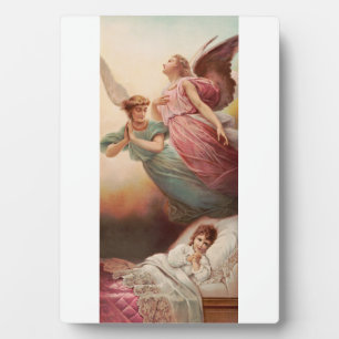 Guardian angels with child plaque