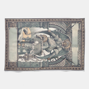 Guardian angels with Jesus child Kitchen Towel