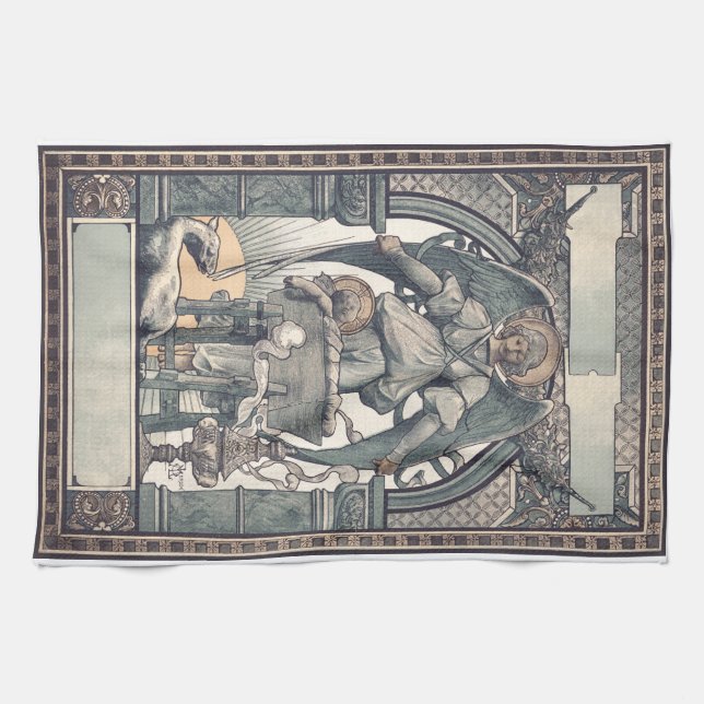 Guardian angels with Jesus child Kitchen Towel (Horizontal)