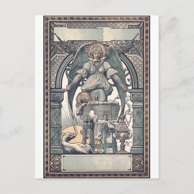 Guardian angels with Jesus child Postcard (Front)