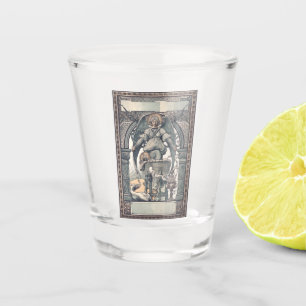 Guardian angels with Jesus child Shot Glass
