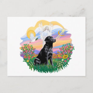 Guardian - Black Labrador Retriever Postcard