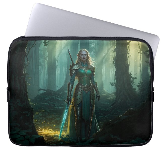 Guardian Elf of the Enchanted Realm Laptop Sleeve (Front)