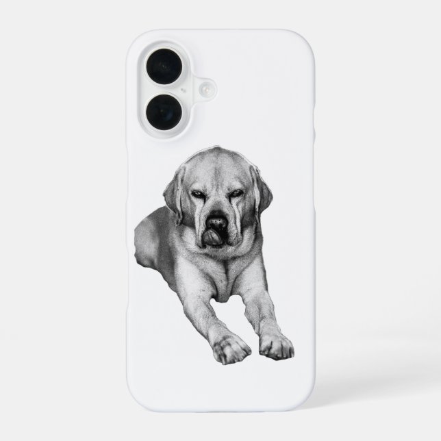 Guardian in Grayscale iPhone 16 Case (Back)