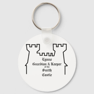 Guardian & Keeper of the Castle, Personalized Keychain