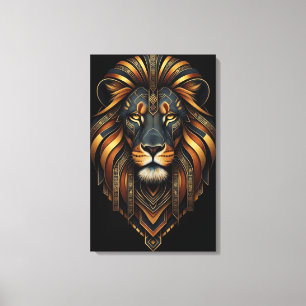 Guardian Lion Abstract Wall Art