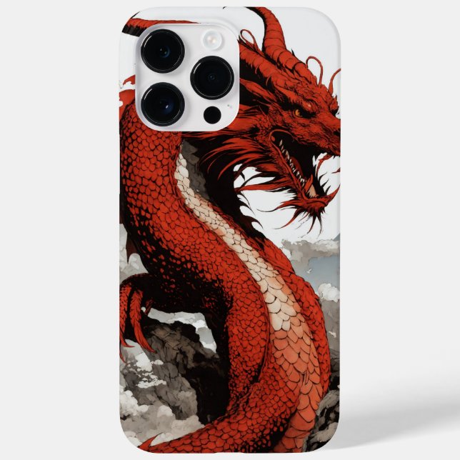 : "Guardian of Elegance: Dragon-Themed iPhone Case (Back)
