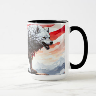 "Guardian of Freedom: The Patriotic Wolf" Mug