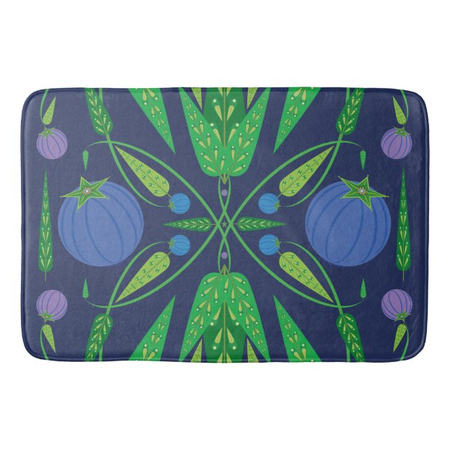 Guardian Of The Blueberries Bath Mat (3 Sizes) (Front)