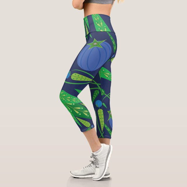 Guardian Of The Blueberries High Waisted Capris (Left)