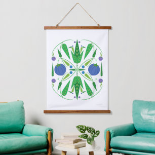 Guardian Of The Blueberries Wood Topped Tapestry