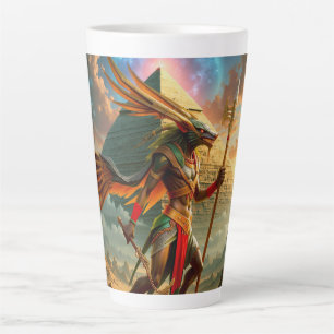 Guardian of the Celestial Gate – Anubis Latte Mug