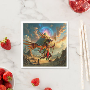 Guardian of the Celestial Gate – Anubis  Napkin