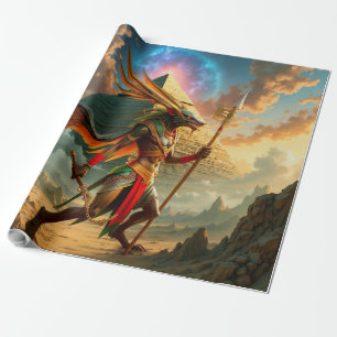 Guardian of the Celestial Gate – Anubis  Wrapping Paper
