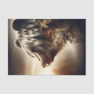 Guardian of the Forest Bear Decoupage Paper