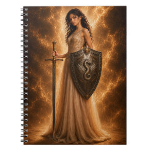 Guardian of the Golden Dragon Shield Notebook