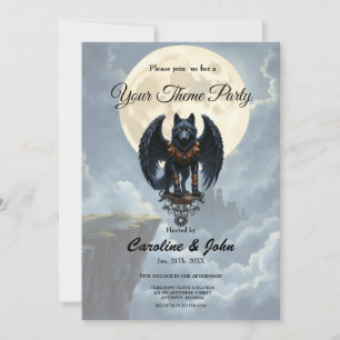 Guardian of the Moon – The Black Winged Wolf. Invitation