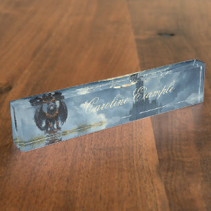 Guardian of the Moon – The Black Winged Wolf. Nameplate