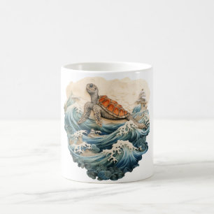 Guardian of the Waves: The Majestic Sea Turtle Coffee Mug