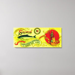 Guardian Salmon Can LabelChignik Bay, AK Canvas Print