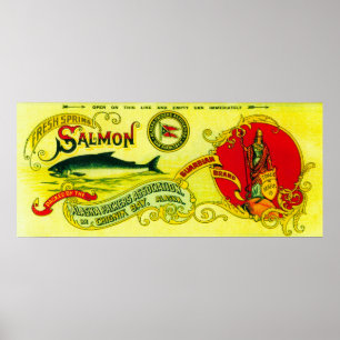 Guardian Salmon Can LabelChignik Bay, AK Poster
