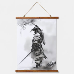Guardians of Honor: The Stoic Samurai Hanging Tapestry