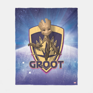 Guardians of the Galaxy Baby Groot Crest Fleece Blanket