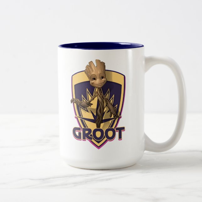 Guardians of the Galaxy | Baby Groot Crest Two-Tone Coffee Mug (Right)