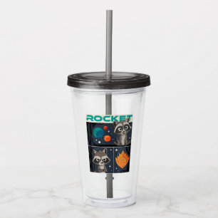 Guardians of the Galaxy Baby Rocket Cartoon Acrylic Tumbler