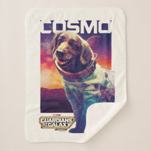 Guardians of the Galaxy Cosmo Character Poster Sherpa Blanket