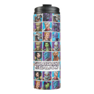 Guardians of the Galaxy   Crew Grid Thermal Tumbler