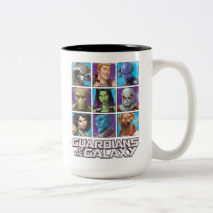 Guardians of the Galaxy Crew Grid Two-Tone Coffee Mug