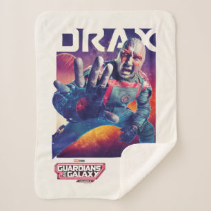 Guardians of the Galaxy Drax Character Poster Sherpa Blanket