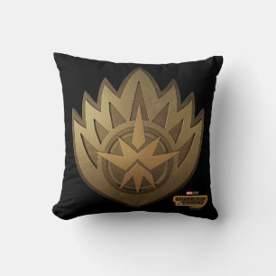 Guardians of the Galaxy Golden Insignia Throw Pillow