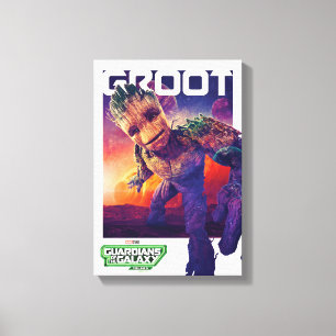 Guardians of the Galaxy Groot Character Poster Canvas Print