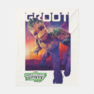 Guardians of the Galaxy Groot Character Poster Fleece Blanket
