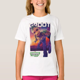 Guardians of the Galaxy Groot Character Poster T-Shirt