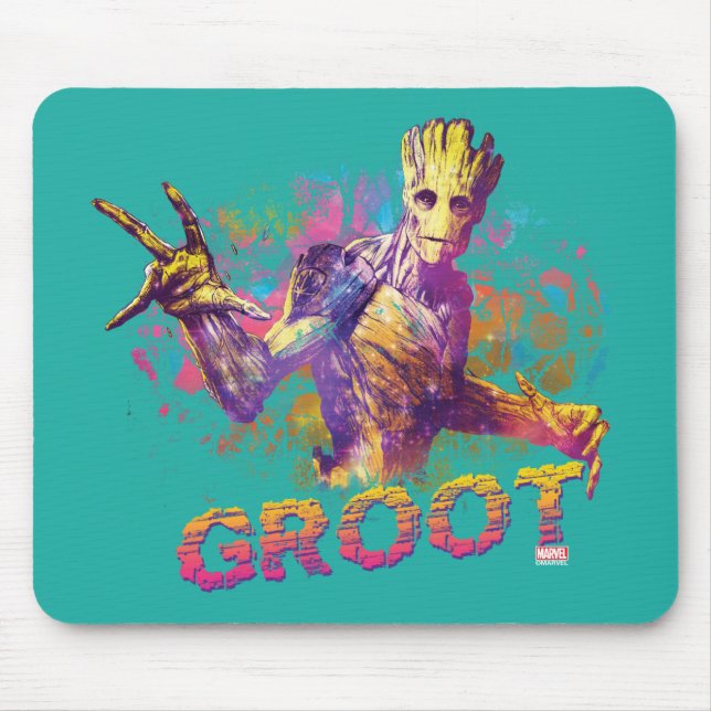 Guardians of the Galaxy | Groot Neon Graphic Mouse Pad (Front)