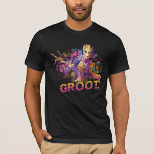 Guardians of the Galaxy   Groot Neon Graphic T-Shirt