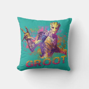 Guardians of the Galaxy Groot Neon Graphic Throw Pillow