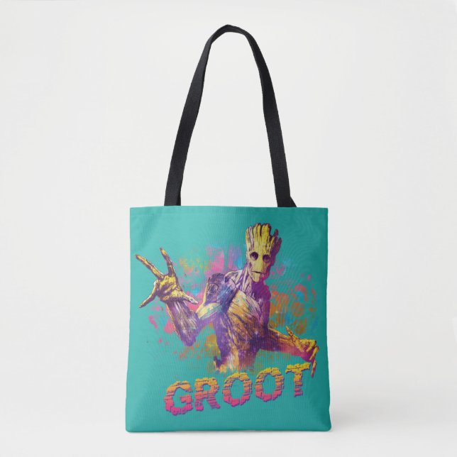 Guardians of the Galaxy | Groot Neon Graphic Tote Bag (Front)