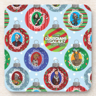 Guardians of the Galaxy Holiday Bauble Pattern Coaster