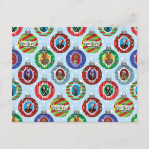 Guardians of the Galaxy Holiday Bauble Pattern Postcard